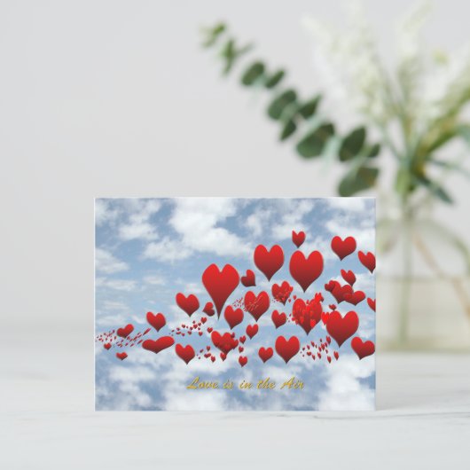 liefde is in het briefkaart (Staand voorkant)
