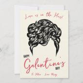 Liefde is in het haar, haarstropdas, Scrunchie Gif Kaart (Voorkant)