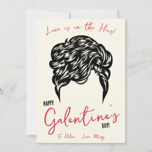 Liefde is in het haar, haarstropdas, Scrunchie Gif Kaart