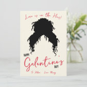 Liefde is in het haar, haarstropdas, Scrunchie Gif Kaart (Staand voorkant)