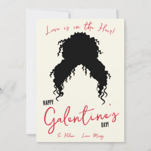 Liefde is in het haar, haarstropdas, Scrunchie Gif Kaart