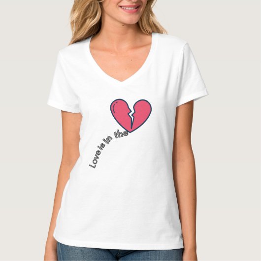 Liefde is in het hart - betekenisvol en romantisch t-shirt (Voorkant)