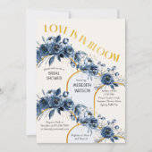 Liefde is in het Vrijgezellenfeest Bloom Gold Arch Kaart (Voorkant)