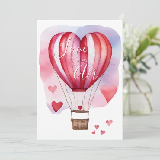 Liefde is in het Vrijgezellenfeest van de Lucht Kaart (Staand voorkant)