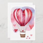 Liefde is in het Vrijgezellenfeest van de Lucht Kaart (Voorkant / Achterkant)