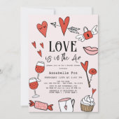 Liefde is in het Vrijgezellenfeest van de Valentij Kaart (Voorkant)