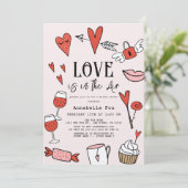 Liefde is in het Vrijgezellenfeest van de Valentij Kaart (Staand voorkant)