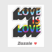 Liefde is inclusieve liefdesacceptatie sticker (Vel)