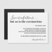 Liefde is Infectieus Covid19 Wedding-uitstel (Voorkant / Achterkant)