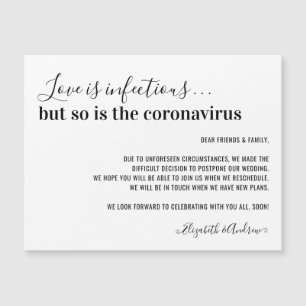 Liefde is Infectieus Covid19 Wedding-uitstel