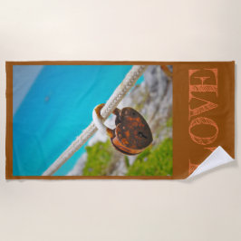 Liefde is ingesloten. strandlaken