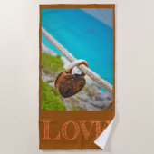 Liefde is ingesloten. strandlaken (Voorkant)