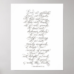 Liefde is inspirerend verses-typografie voor patië poster