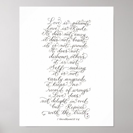 Liefde is inspirerend verses-typografie voor patië poster (Voorkant)