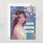 Liefde is je ware essentie | Fairy Like Angelic Briefkaart (Voorkant / Achterkant)