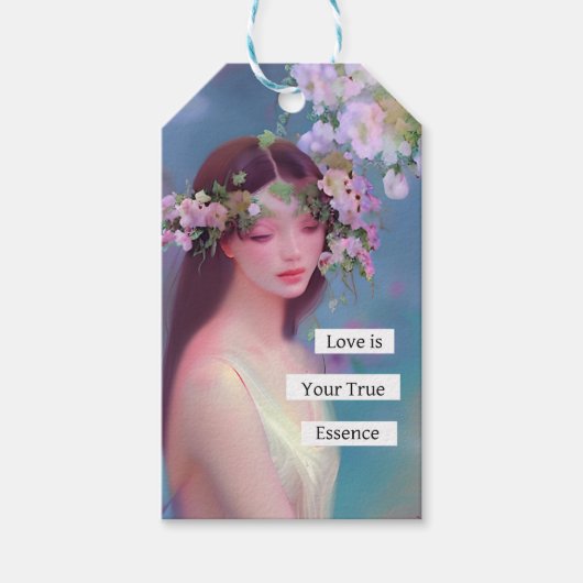 Liefde is je ware essentie | Fairy Like Angelic Cadeaulabel (Voorkant)