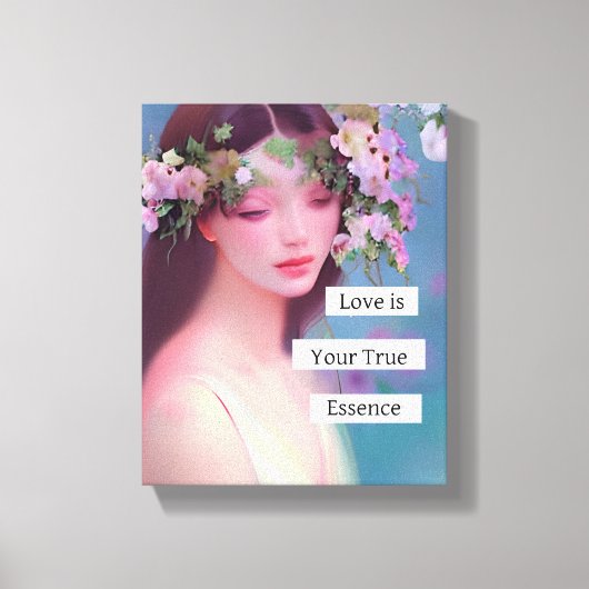 Liefde is je ware essentie | Fairy Like Angelic Canvas Afdruk (Voorkant)