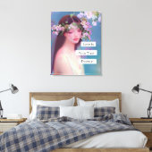 Liefde is je ware essentie | Fairy Like Angelic Canvas Afdruk (Insitu (Slaapkamer))