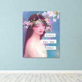 Liefde is je ware essentie | Fairy Like Angelic Canvas Afdruk (Insitu (Houten vloer))
