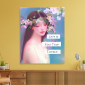 Liefde is je ware essentie | Fairy Like Angelic Canvas Afdruk (Insitu (Woonkamer))