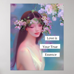 Liefde is je ware essentie Fairy Like Angelic Poster