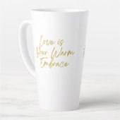 Liefde is je Warm Embrace Tall Latte Mok (Linkerhoek)