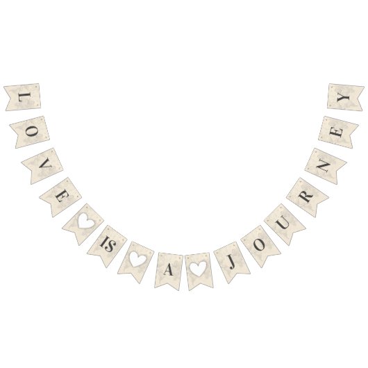 Liefde is Journey Chic Travel Vrijgezellenfeest Br Vlaggetjes (Alle)