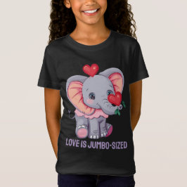 Liefde is jumbo-sized | Schattigee olifant Valenti T-shirt