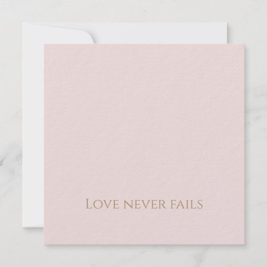 Liefde is kennisgeving van uitstel van huwelijk tu kaart (Achterkant)