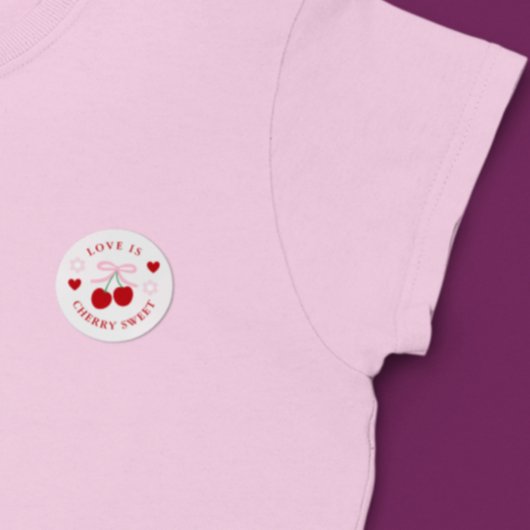 Liefde Is Kers Zoet Bruiloftsfeest Ronde Sticker