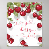 Liefde is kersenzoet poster (Voorkant)