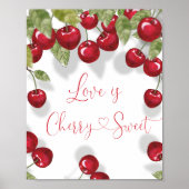 Liefde is kersenzoet Vrijgezellenfeest Poster (Voorkant)
