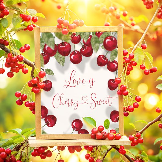 Liefde is kersenzoet Vrijgezellenfeest Poster