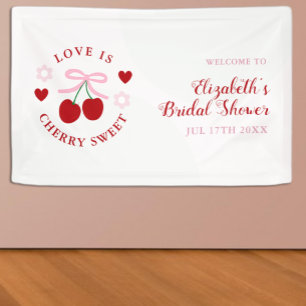 Liefde Is Kersenzoete Bruiloft Spandoek