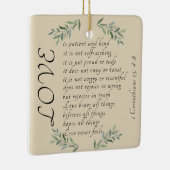 Liefde is kerstboomversiering voor de patiënt keramisch ornament (Rechts)