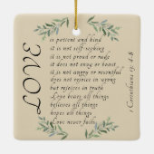 Liefde is kerstboomversiering voor de patiënt keramisch ornament (Achterkant)