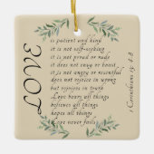 Liefde is kerstboomversiering voor de patiënt keramisch ornament (Voorkant)