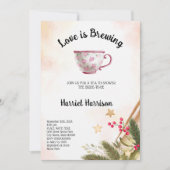 Liefde is kerstthee Vrijgezellenfeest Invita Kaart (Voorkant)