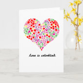 Liefde is kleurenblind. Wenskaart Kaart (Gele Bloem)