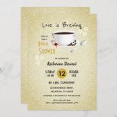 Liefde is koffie brouwen bruids kaart (Voorkant / Achterkant)