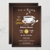 Liefde is koffie brouwen bruids kaart (Voorkant / Achterkant)