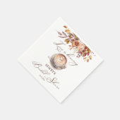 Liefde is koffie zetten bruiloft herfst bruidsfees servet (Hoek)