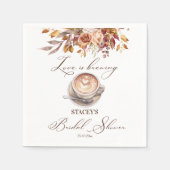 Liefde is koffie zetten herfst bruidsdouche servet (Voorkant)