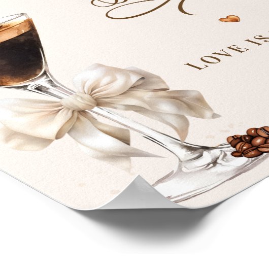 Liefde is koffiebar brouwen poster (Hoek)