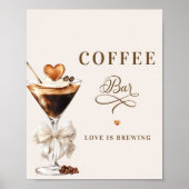 Liefde is koffiebar brouwen poster (Voorkant)