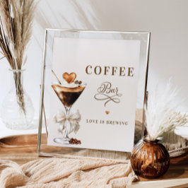 Liefde is koffiebar brouwen poster