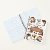 Liefde is koffieliefhebber Schattige brouwen Notitieboek (Binnen)