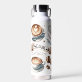 Liefde is koffiezetten heet en koud waterfles (Voorkant)