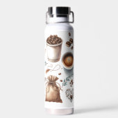 Liefde is koffiezetten heet en koud waterfles (Achterkant)