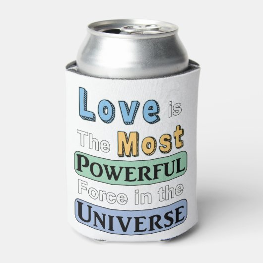 Liefde is krachtig blikjeskoeler (Blikje Voorkant)